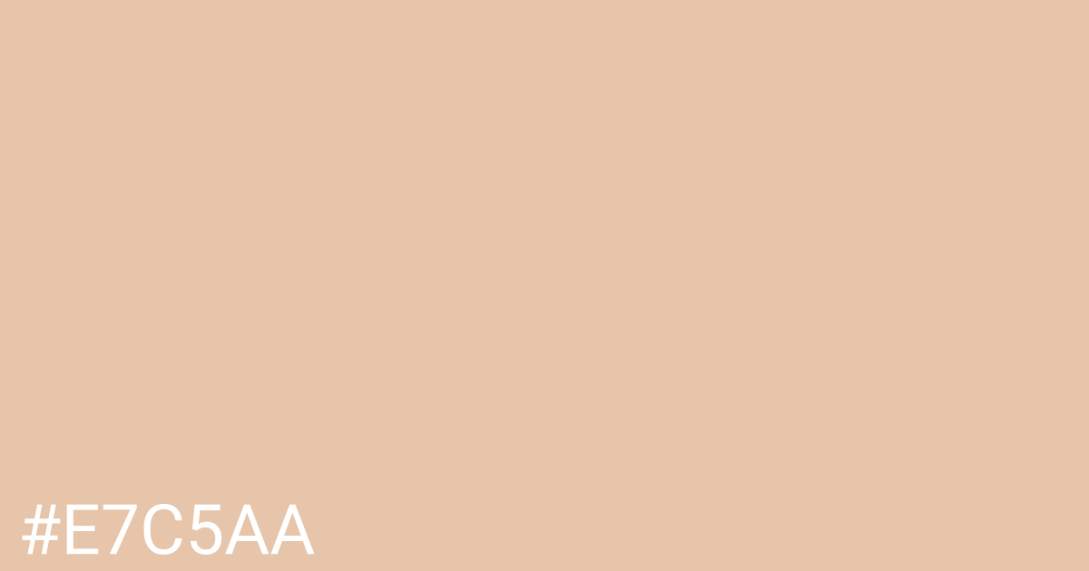 Hex color #e7c5aa graphic