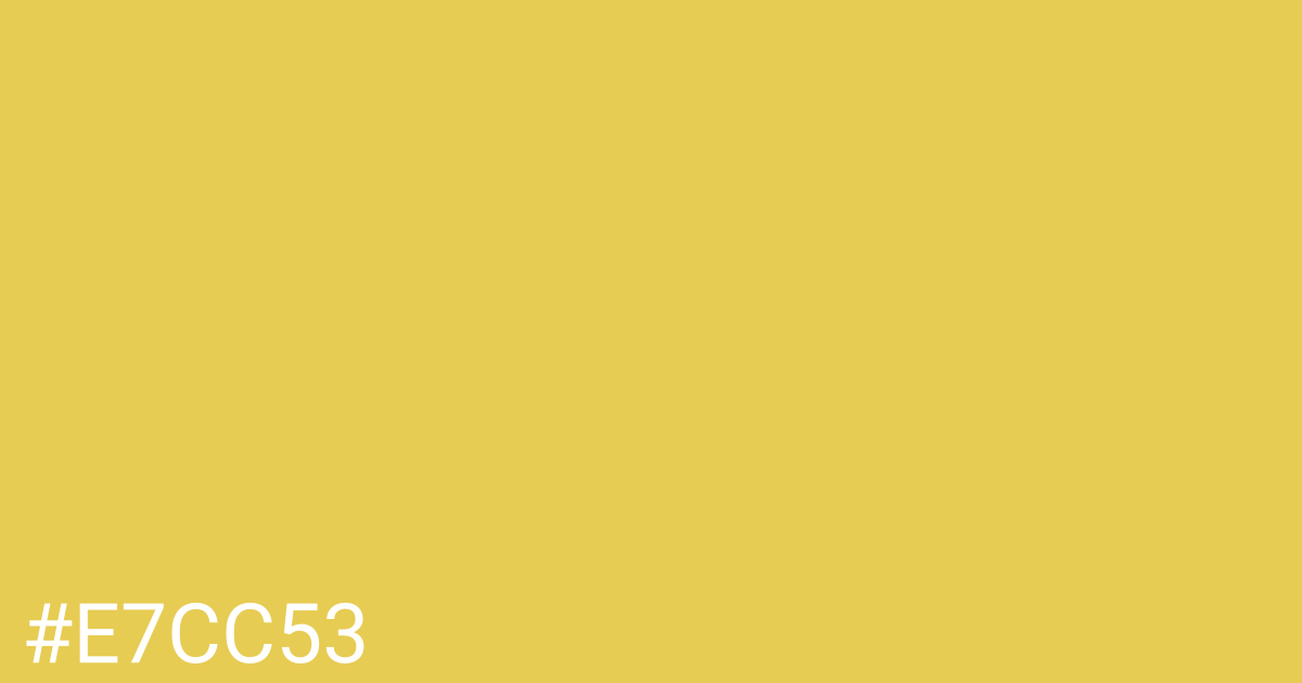 Hex color #e7cc53 graphic