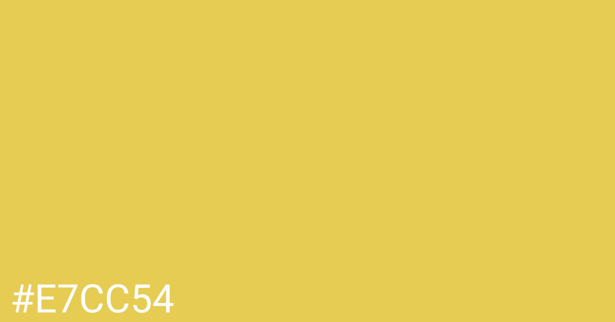 Hex color #e7cc54 graphic