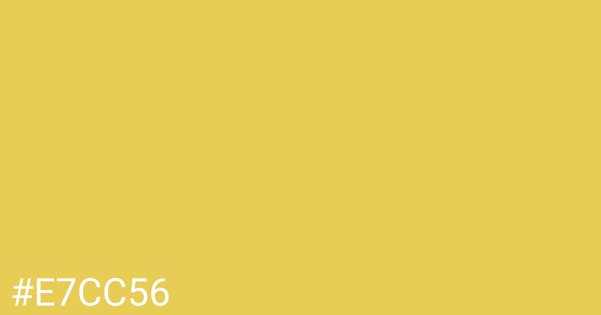 Hex color #e7cc56 graphic