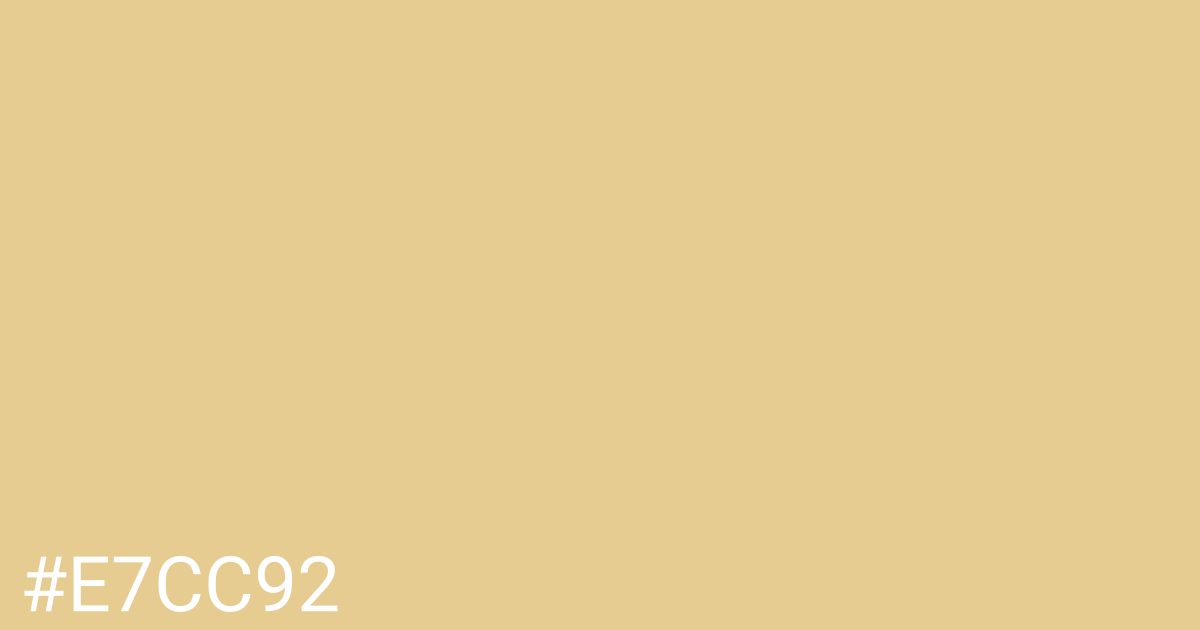 Hex color #e7cc92 graphic