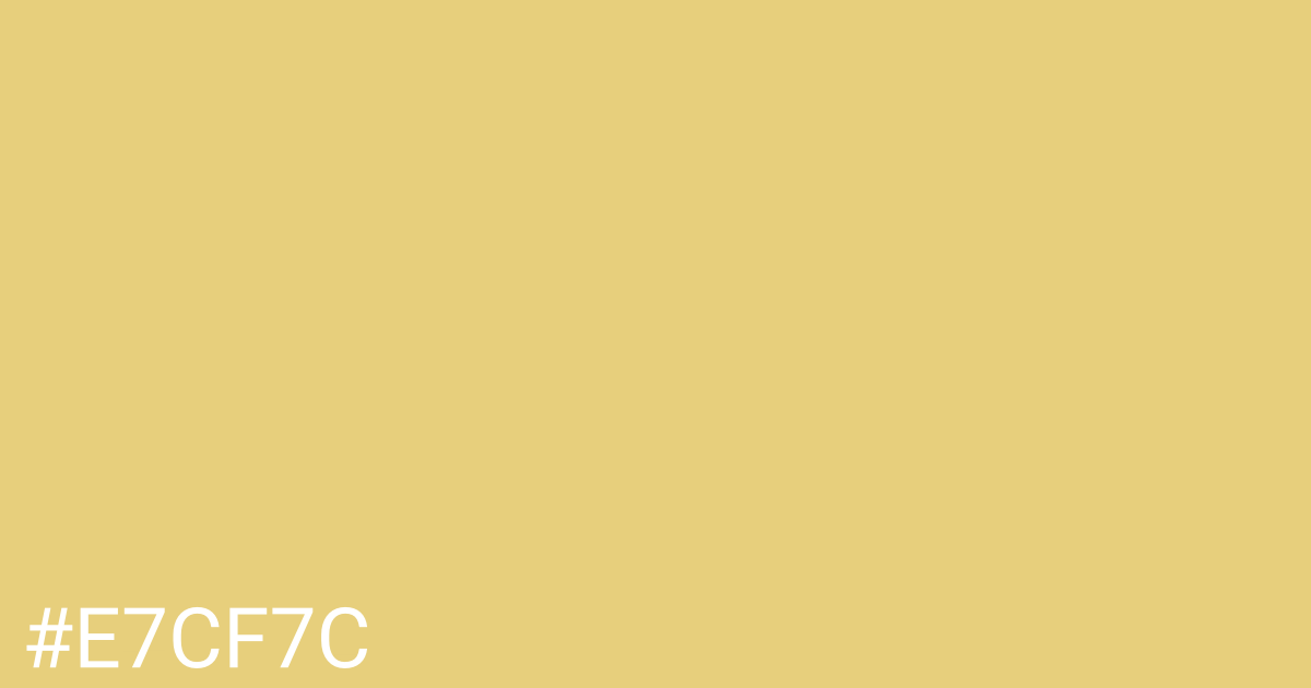 Hex color #e7cf7c graphic