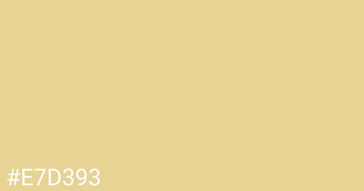 Hex color #e7d393 graphic