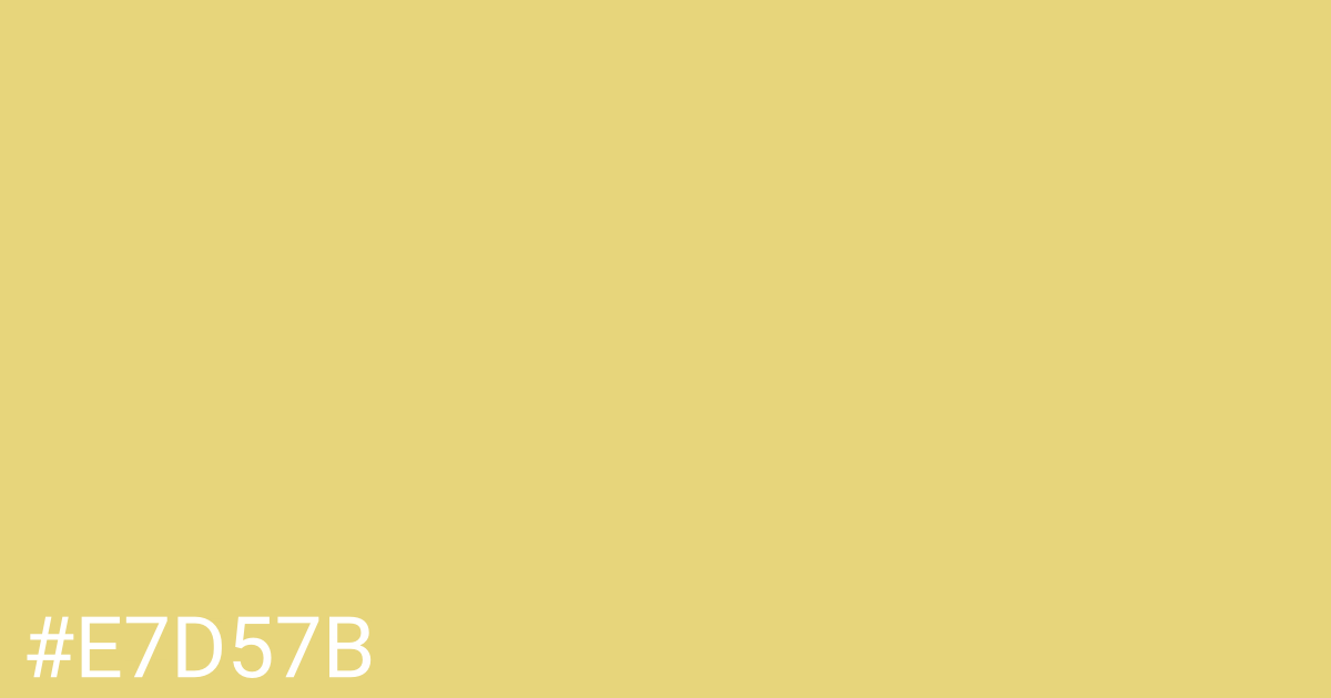 Hex color #e7d57b graphic