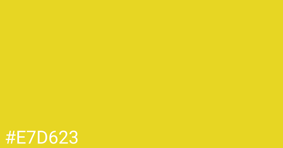 Hex color #e7d623 graphic