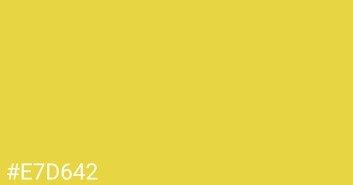 Hex color #e7d642 graphic