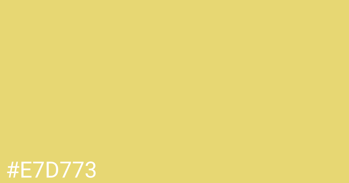 Hex color #e7d773 graphic