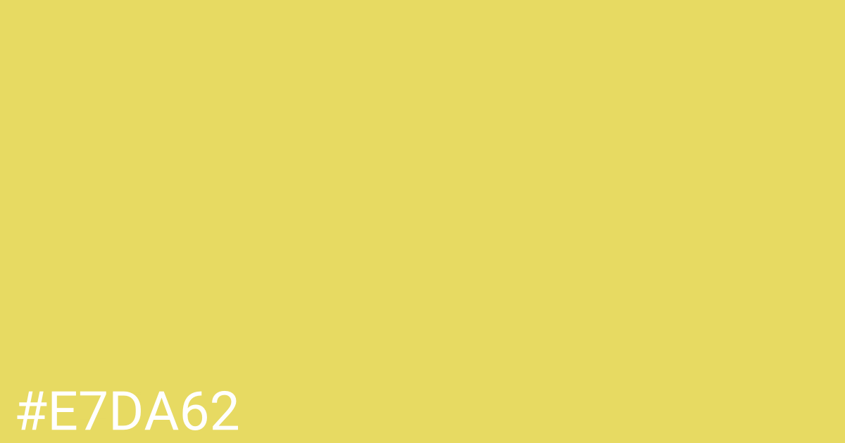 Hex color #e7da62 graphic