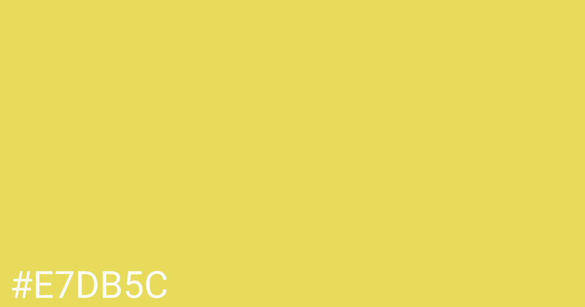 Hex color #e7db5c graphic