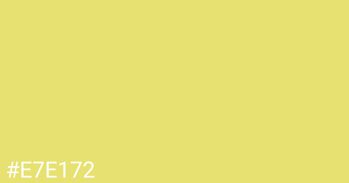 Hex color #e7e172 graphic