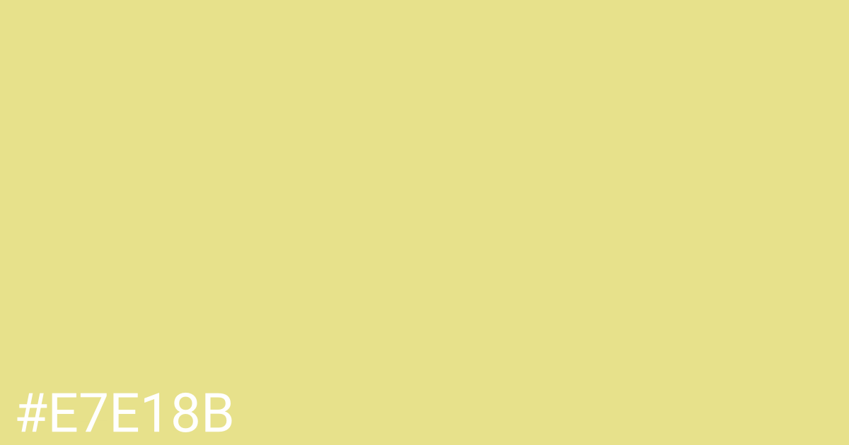 Hex color #e7e18b graphic