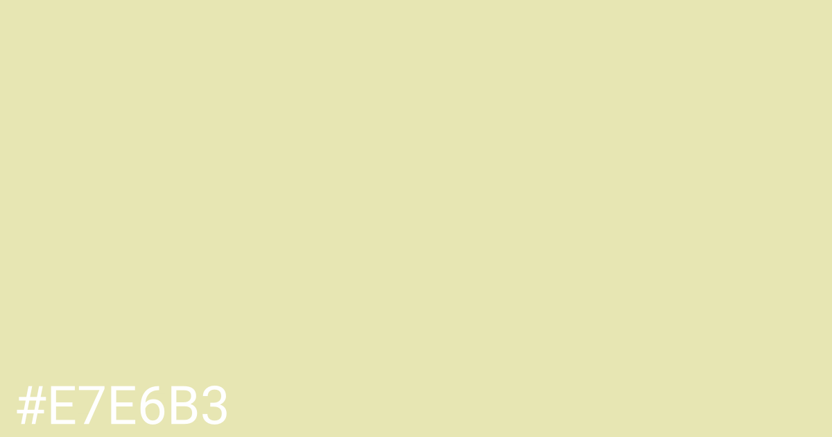 Hex color #e7e6b3 graphic