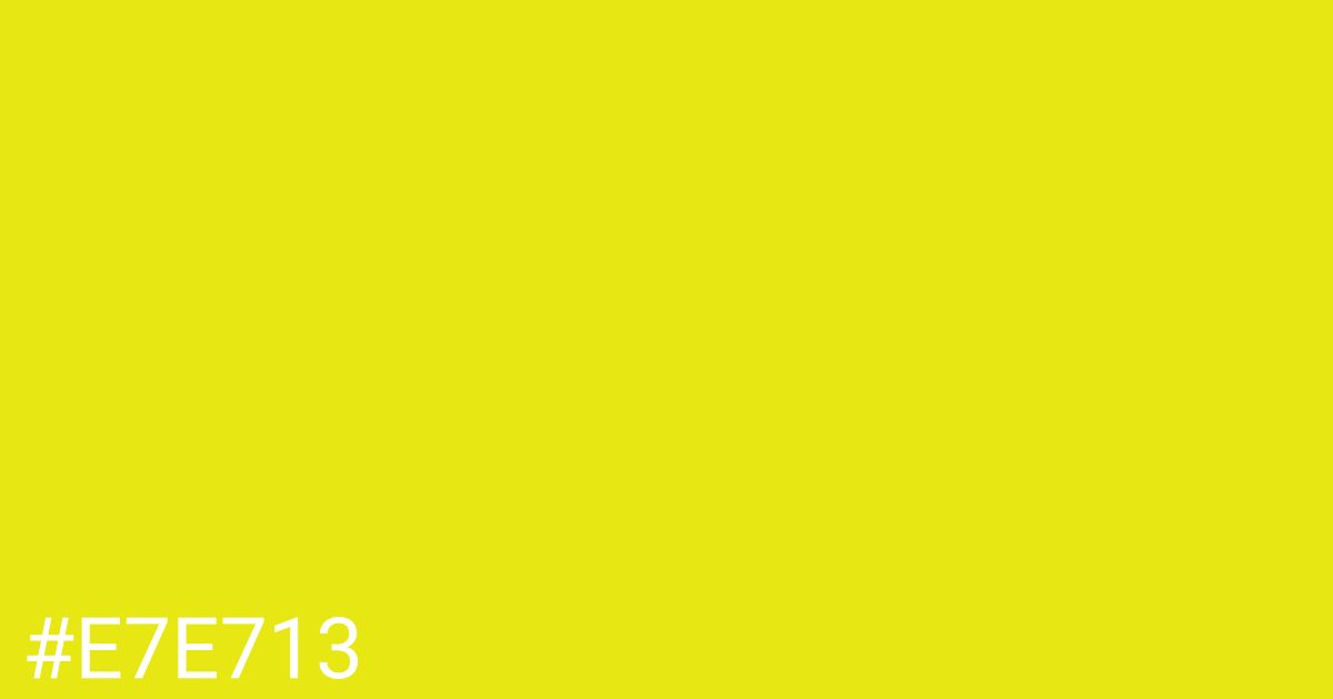 Hex color #e7e713 graphic