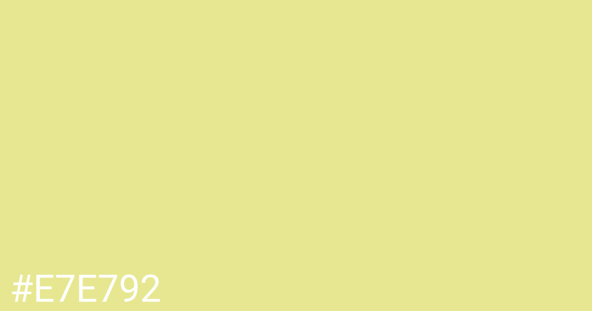 Hex color #e7e792 graphic