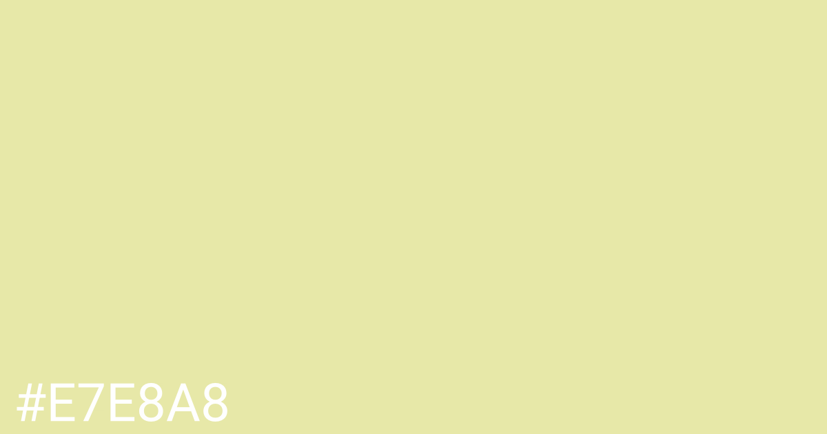 Hex color #e7e8a8 graphic