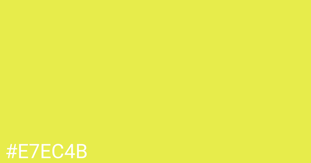 Hex color #e7ec4b graphic