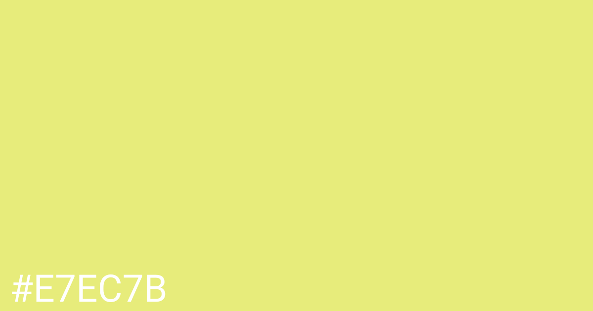 Hex color #e7ec7b graphic