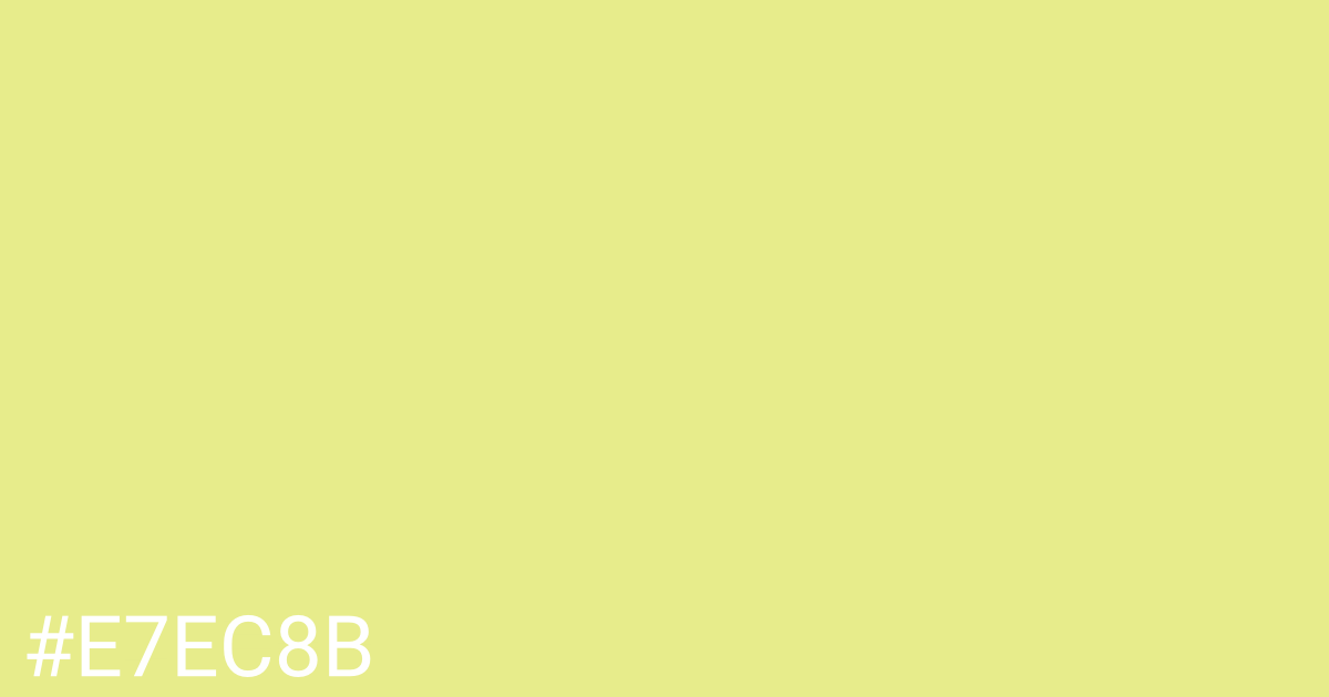 Hex color #e7ec8b graphic