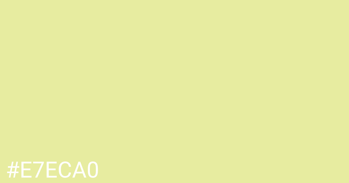 Hex color #e7eca0 graphic