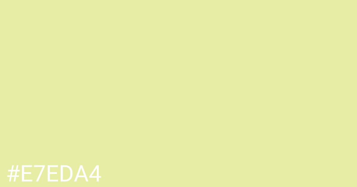 Hex color #e7eda4 graphic