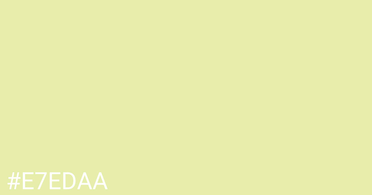 Hex color #e7edaa graphic