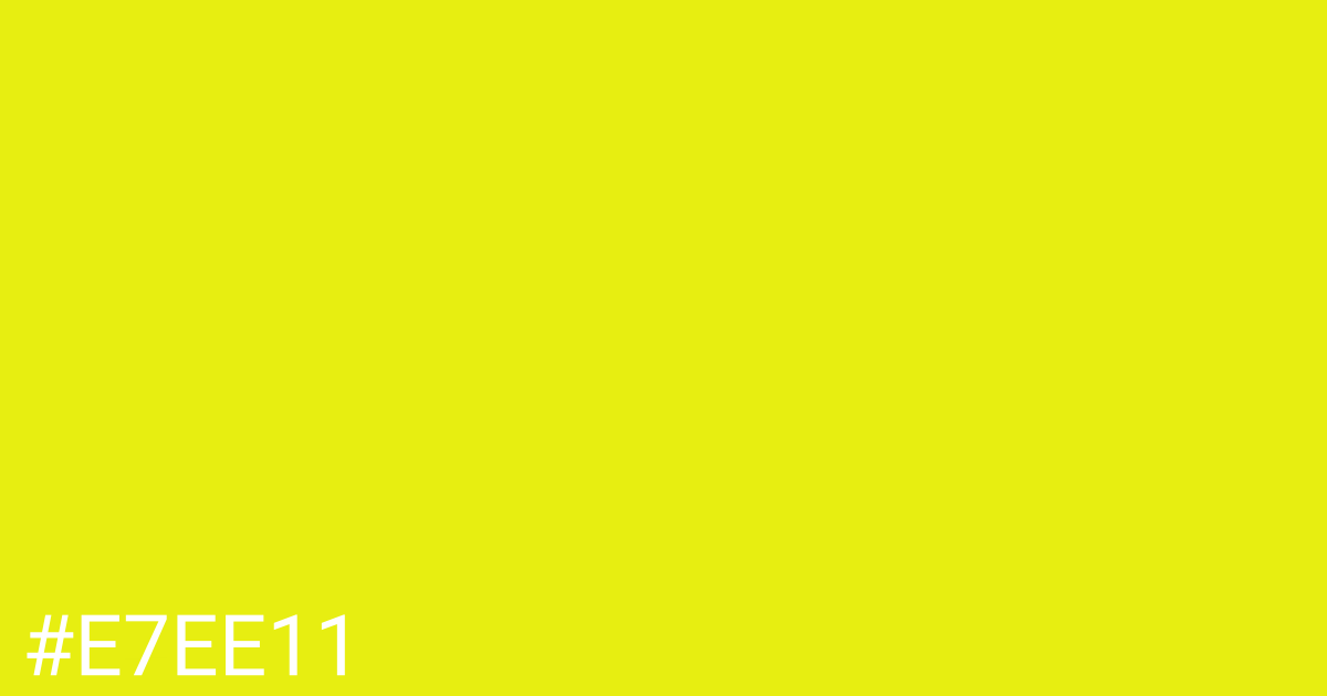 Hex color #e7ee11 graphic