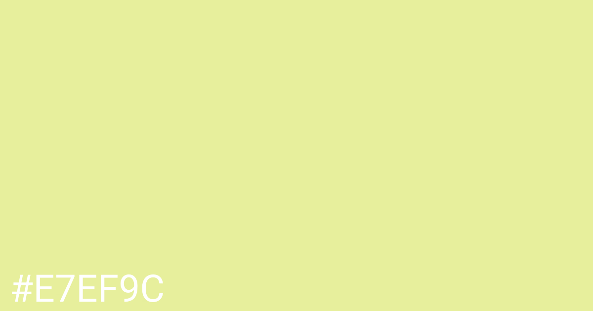 Hex color #e7ef9c graphic