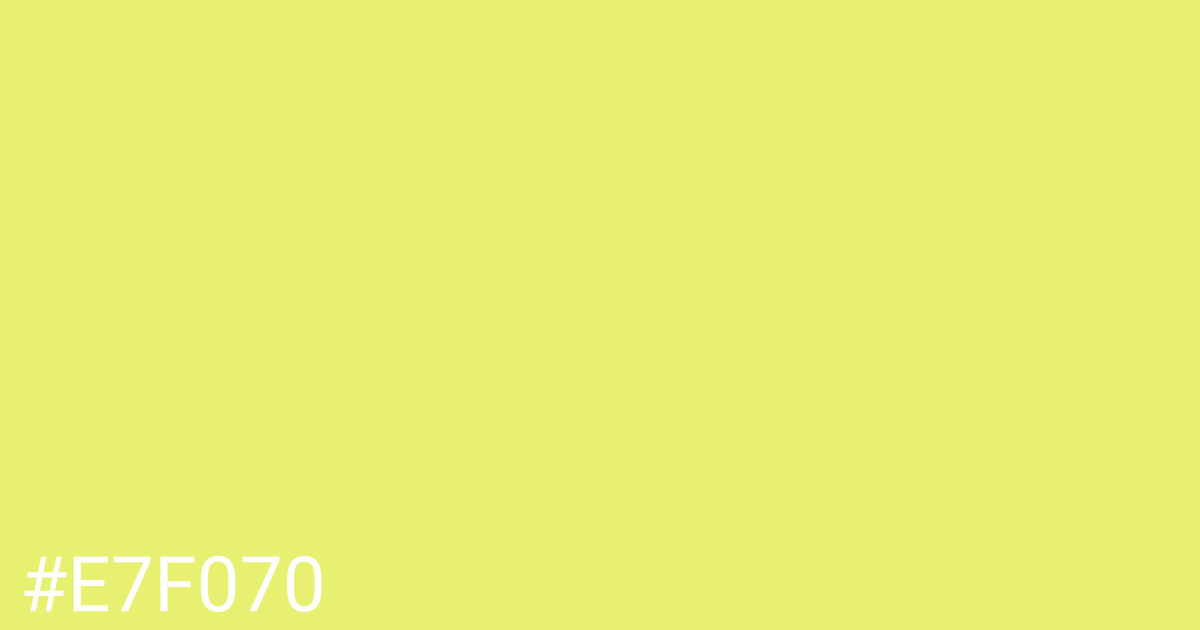 Hex color #e7f070 graphic