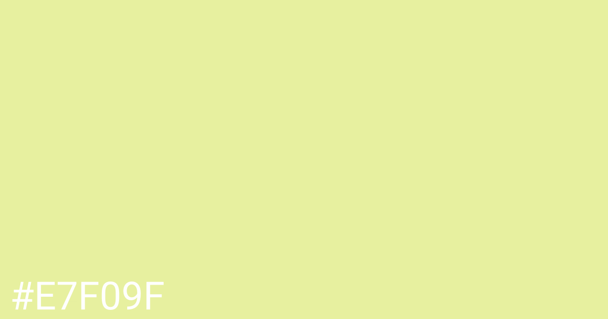 Hex color #e7f09f graphic