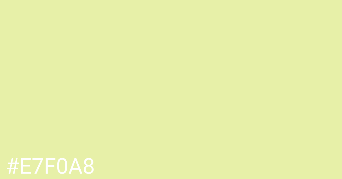 Hex color #e7f0a8 graphic