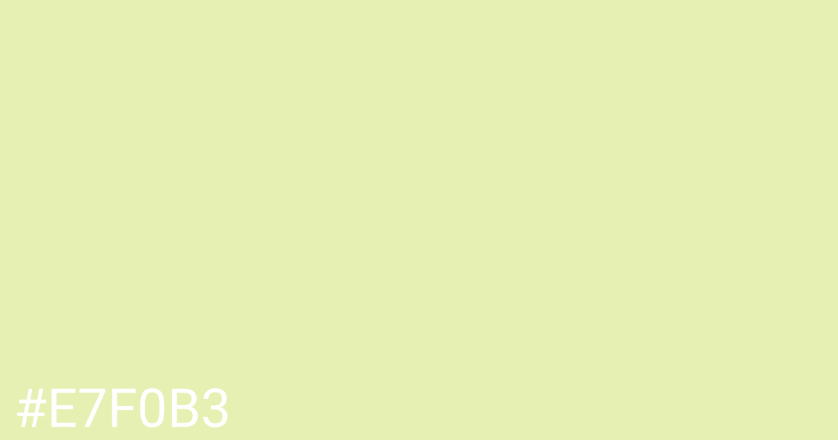 Hex color #e7f0b3 graphic