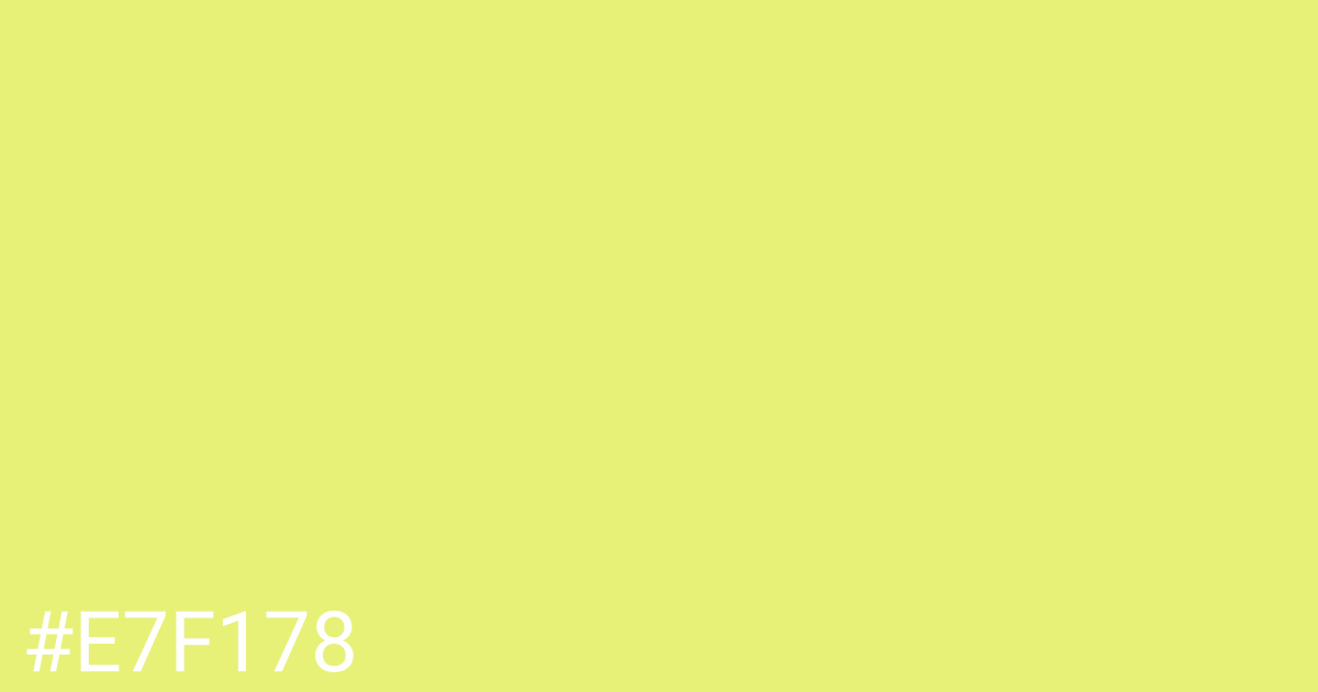 Hex color #e7f178 graphic