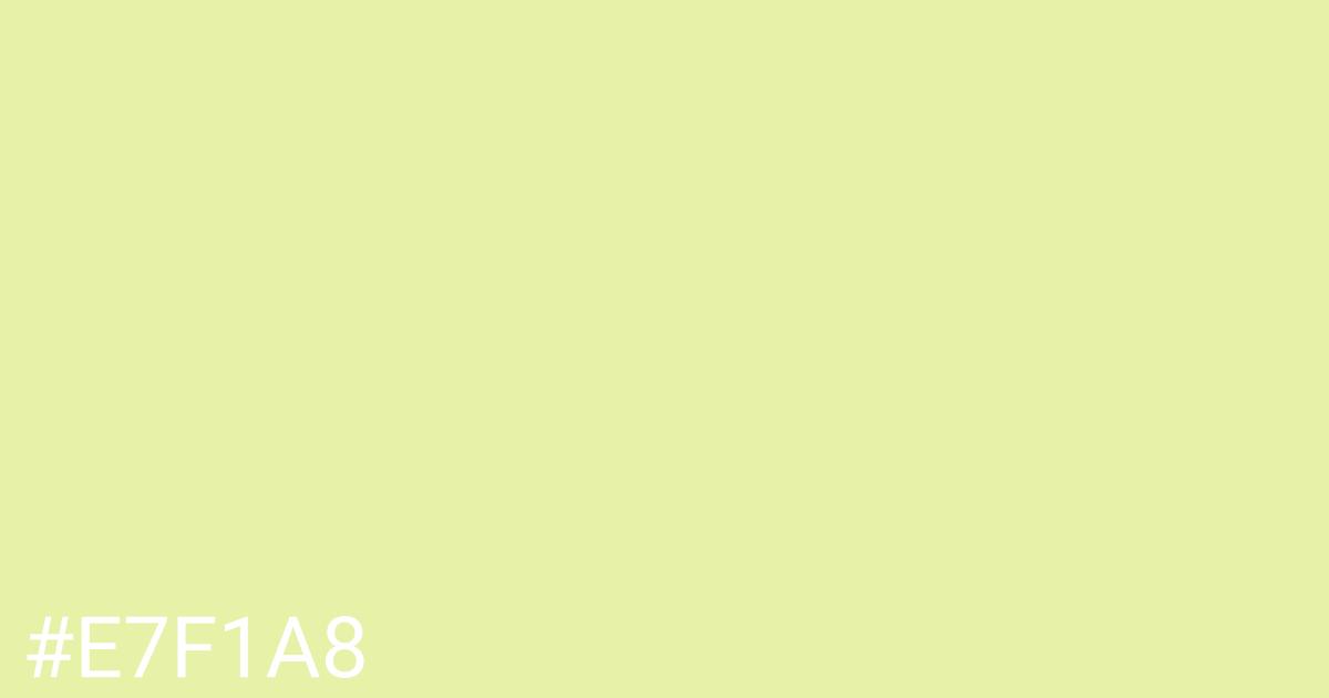 Hex color #e7f1a8 graphic