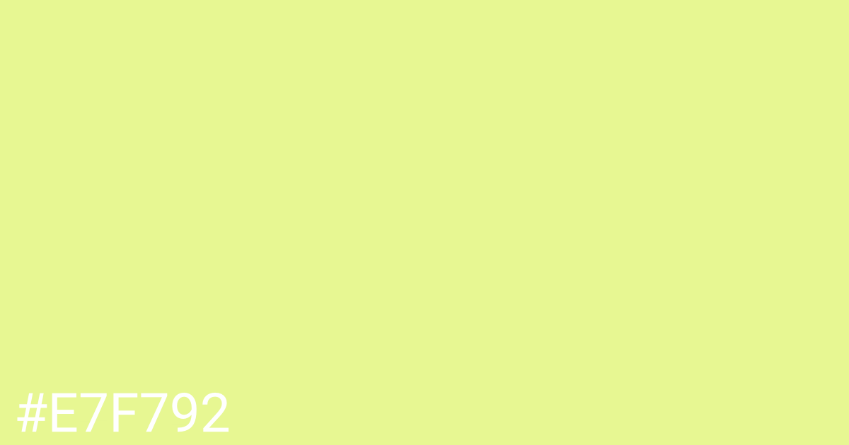 Hex color #e7f792 graphic