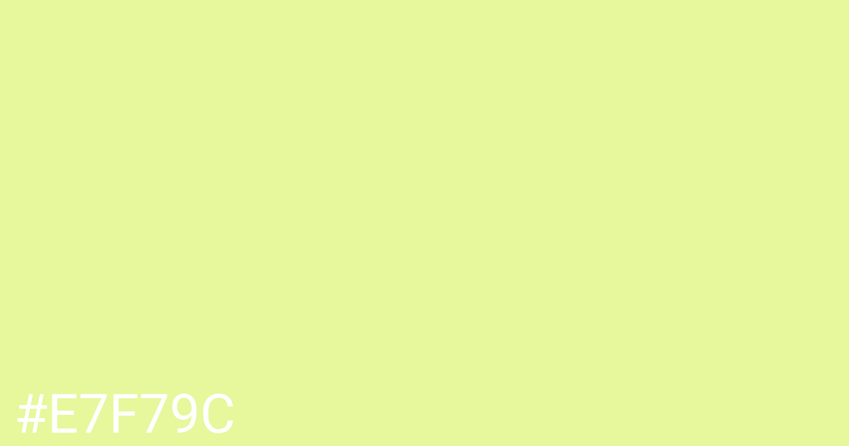 Hex color #e7f79c graphic