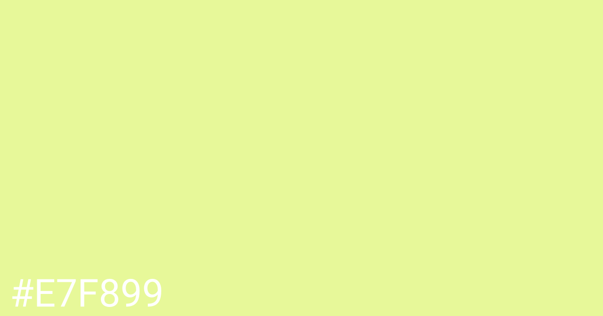 Hex color #e7f899 graphic