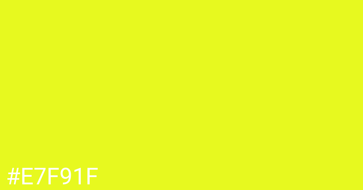 Hex color #e7f91f graphic