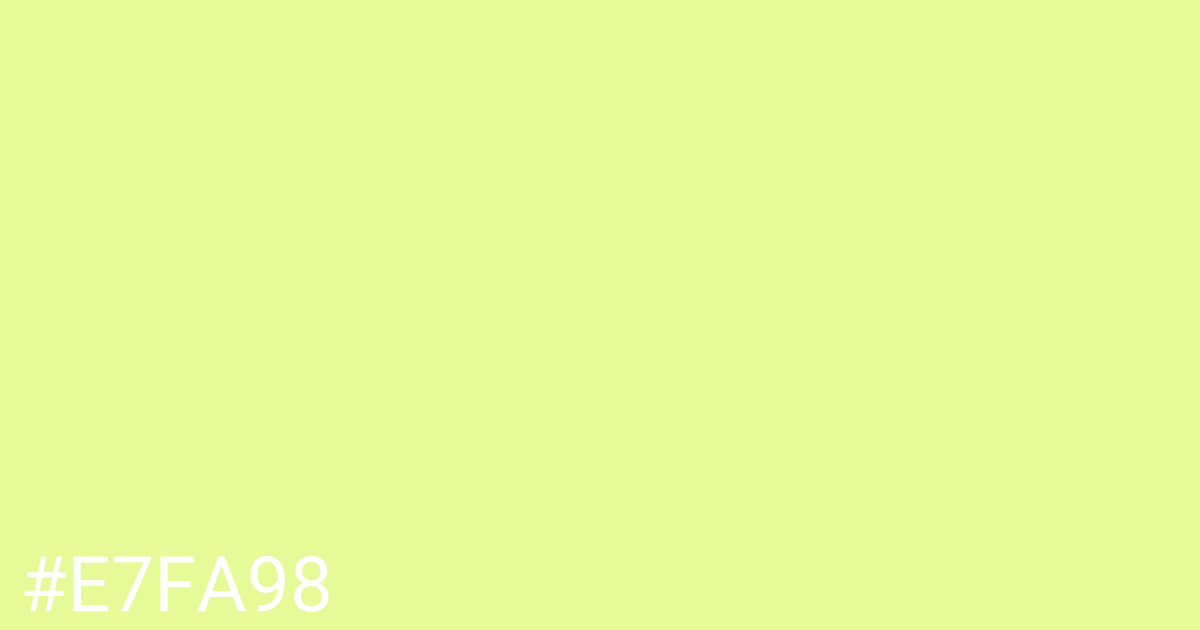 Hex color #e7fa98 graphic