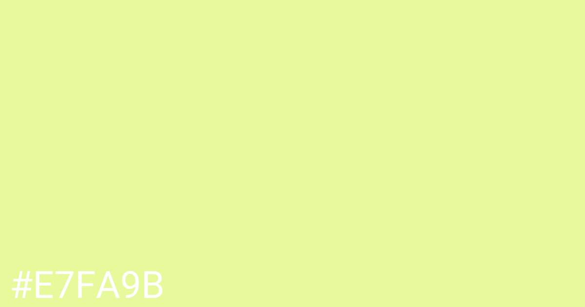 Hex color #e7fa9b graphic