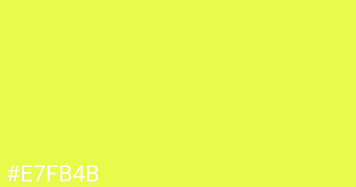 Hex color #e7fb4b graphic