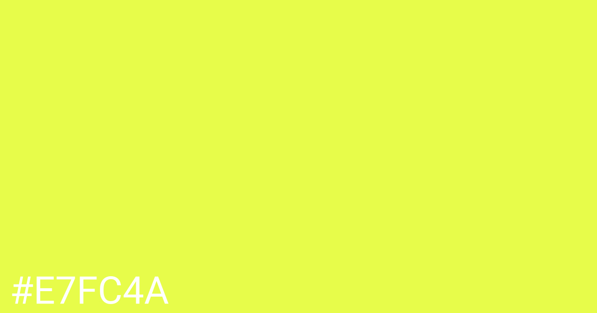 Hex color #e7fc4a graphic