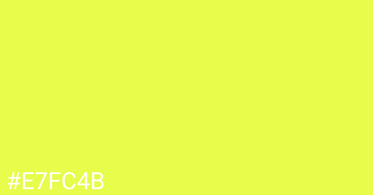 Hex color #e7fc4b graphic