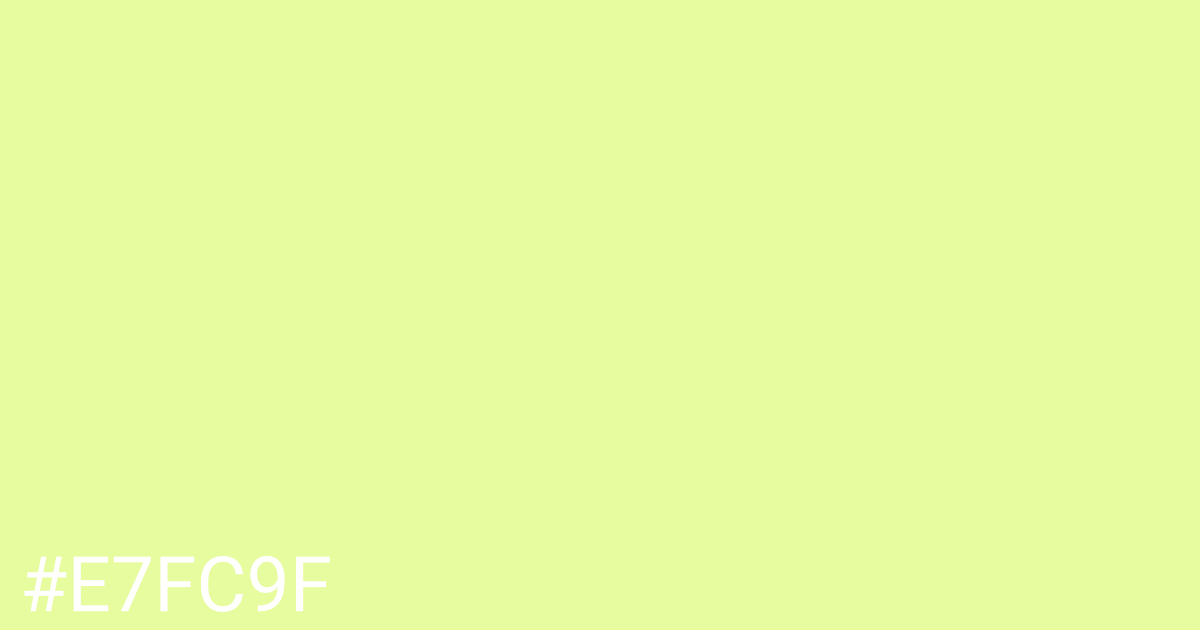 Hex color #e7fc9f graphic