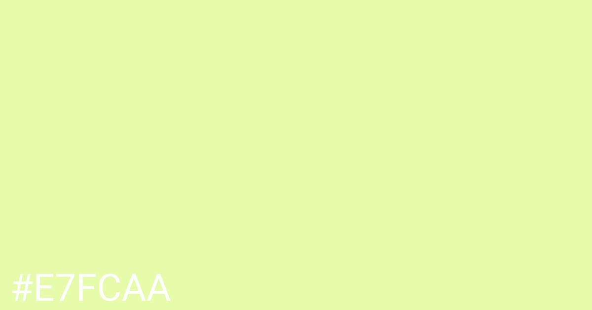 Hex color #e7fcaa graphic