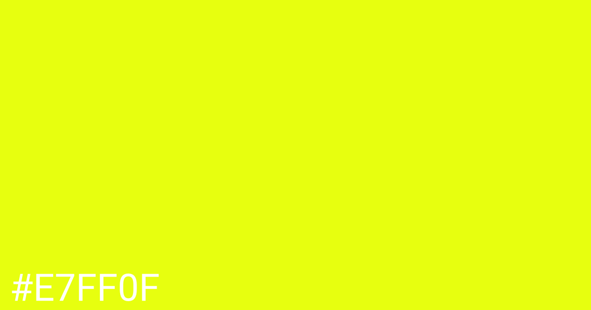 Hex color #e7ff0f graphic