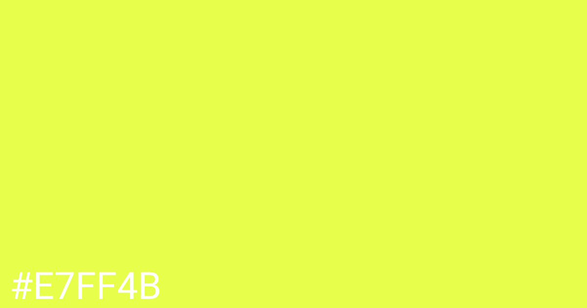 Hex color #e7ff4b graphic