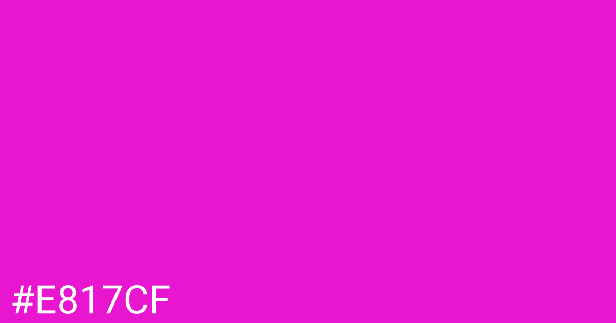 Hex color #e817cf graphic