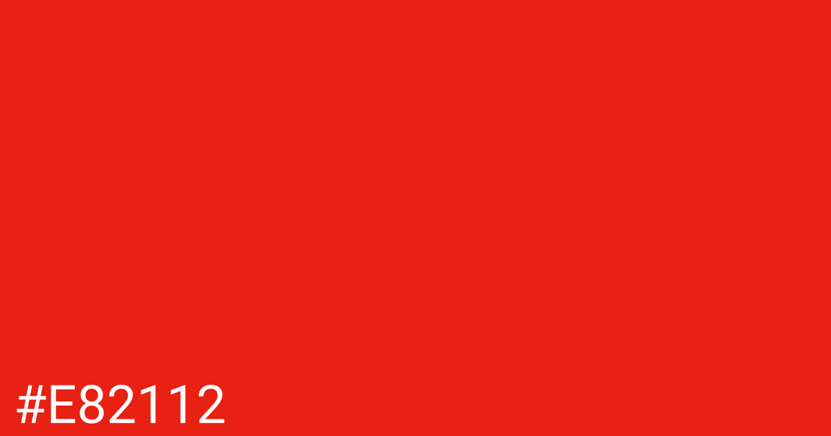 Hex color #e82112 graphic