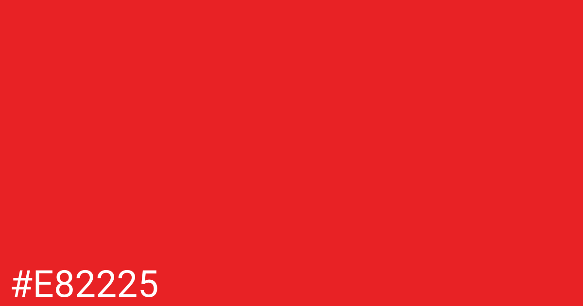 Hex color #e82225 graphic