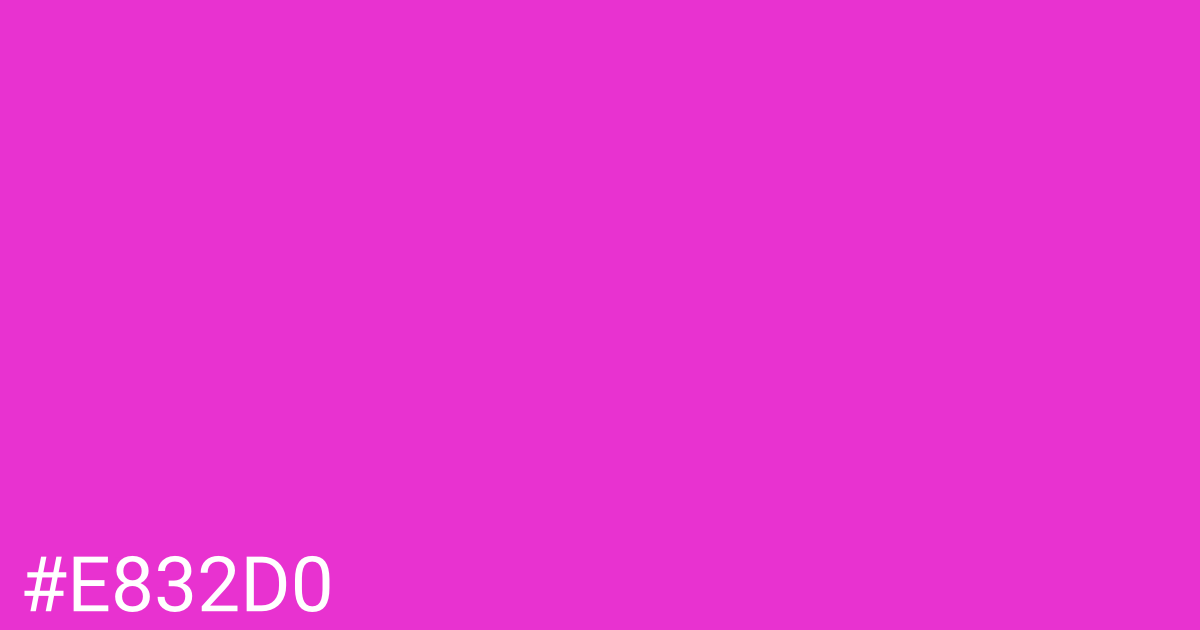 Hex color #e832d0 graphic